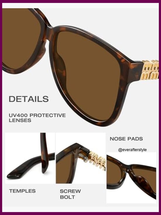 Oversized Retro Butterfly Sunglasses UV400 Protection Plastic Frame